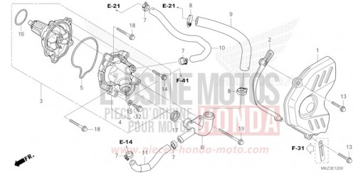WATER PUMP/LEFT REAR COVER CBR600R3R de 2024
